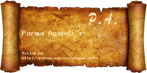 Parma Agenór névjegykártya